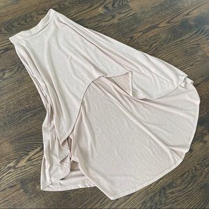 Basic Hi Lo Skirt Nude